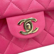 将图像加载到图库查看器中，CHANEL Matelasse W Flap ChainShoulder Bag PinkA01113 Caviar Leather Size 23
