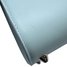 将图像加载到图库查看器中，BVLGARI Roma 2WAYHandbag Light Blue Leather Size Small
