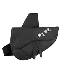 将图像加载到图库查看器中，Dior Saddle Crossbody Bag Black1ADPO189UAK_H00N Leather
