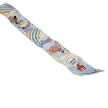 Load image into Gallery viewer, HERMES Twilly Flying Carre Carres Volants JauneSoufre / Ciel / Vert Jade Silk100%
