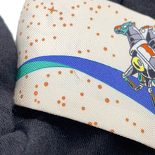 Load image into Gallery viewer, HERMES Twilly Space Derby Space Derby Cream/Blue/Multicolor Silk100%
