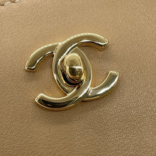将图像加载到图库查看器中，CHANEL Small Shopping Tote Bag Dark BeigeAS6452 Calf Leather
