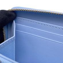 Load image into Gallery viewer, CHANEL Matelasse Round Zip Long Wallet Light BlueAP5181 Caviar Leather
