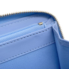 Load image into Gallery viewer, CHANEL Matelasse Round Zip Long Wallet Light BlueAP5181 Caviar Leather
