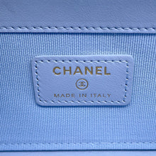 Load image into Gallery viewer, CHANEL Matelasse Round Zip Long Wallet Light BlueAP5181 Caviar Leather
