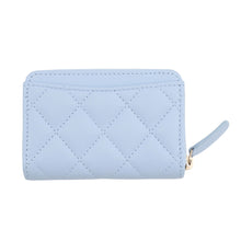 Load image into Gallery viewer, CHANEL Matelassé Classic Zip Coin Purse Light BlueAP0216 Caviar Leather
