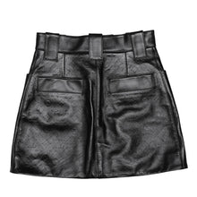 将图像加载到图库查看器中，LOUIS VUITTON Monogram Skirt Size 36 BlackFOLS11046 Calf Leather
