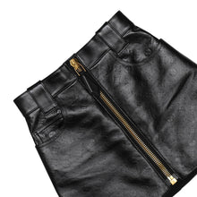 将图像加载到图库查看器中，LOUIS VUITTON Monogram Skirt Size 36 BlackFOLS11046 Calf Leather
