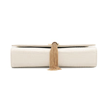 将图像加载到图库查看器中，SAINT LAURENT PARIS Kate Chain Shoulder Bag White354119DND0J9207 Embossed Leather Size Medium
