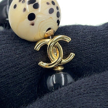 Load image into Gallery viewer, CHANEL CC Logo Pearl Necklace Black/IvoryABH692-B25240-UB742 Faux Pearl Gold Plated
