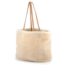 Load image into Gallery viewer, PRADA Shearling Tote Bag Beige1BG597 Shearling suede
