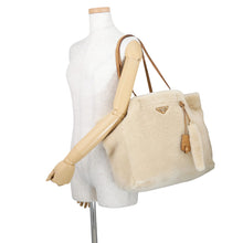 Load image into Gallery viewer, PRADA Shearling Tote Bag Beige1BG597 Shearling suede
