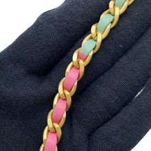Load image into Gallery viewer, CHANEL Top-handle vanity case Light Green/Pink Lambskin Size Small
