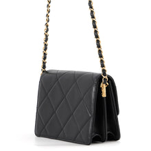 Load image into Gallery viewer, CHANEL Matelasse Flap Bag BlackAS3720-B10058-94305 Lambskin Rhinestone Size Mini
