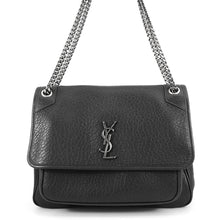 将图像加载到图库查看器中，SAINT LAURENT PARIS Niki ChainShoulder Black803777AACIA1000 Leather Size Large
