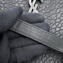 将图像加载到图库查看器中，SAINT LAURENT PARIS Niki ChainShoulder Black803777AACIA1000 Leather Size Large
