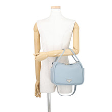 Load image into Gallery viewer, PRADA Darling 2-way Bag Blue1BA451 Soft Grain Leather
