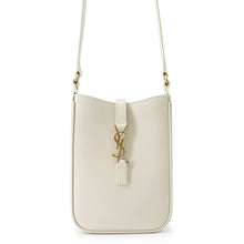 Load image into Gallery viewer, SAINT LAURENT PARIS LE 5A7 Vertical Shoulder Bag Light Gray735214 Calf Leather Size Mini
