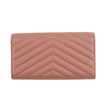将图像加载到图库查看器中，SAINT LAURENT PARIS Cassandra Wallet Barely Pink372264 Leather
