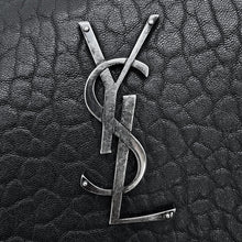 将图像加载到图库查看器中，SAINT LAURENT PARIS Niki ChainShoulder Black803777 Leather Size Large
