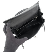 将图像加载到图库查看器中，HERMES Kelly Retourne Black Togo Leather Size 25
