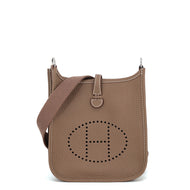 HERMES Evelyne Long Etoupe Taurillon Clemence Size TPM
