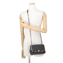 Load image into Gallery viewer, CHANEL Matelasse ChainShoulder Bag BlackAS3731 Lambskin Rhinestone Faux Pearl
