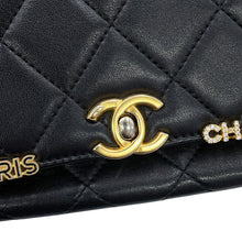 Load image into Gallery viewer, CHANEL Matelasse ChainShoulder Bag BlackAS3731 Lambskin Rhinestone Faux Pearl

