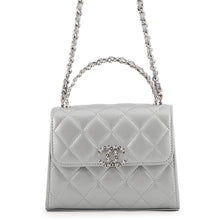 Load image into Gallery viewer, CHANEL Top-handle shoulder bag SilverAP3237 Lambskin
