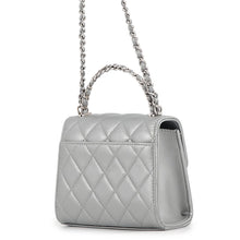 Load image into Gallery viewer, CHANEL Top-handle shoulder bag SilverAP3237 Lambskin
