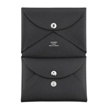 将图像加载到图库查看器中，HERMES Calvi Duo Black Epsom
