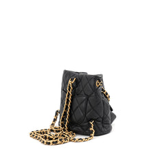 将图像加载到图库查看器中，CHANEL Matelasse Drawstring Backpack BlackAS3947-B11035-94305 Leather Size Mini
