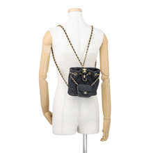 将图像加载到图库查看器中，CHANEL Matelasse Drawstring Backpack BlackAS3947-B11035-94305 Leather Size Mini
