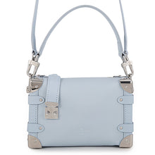 将图像加载到图库查看器中，LOUIS VUITTON side trunk Light Blue Grained Calf Leather Size PM
