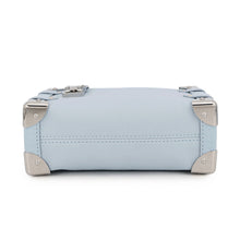 将图像加载到图库查看器中，LOUIS VUITTON side trunk Light Blue Grained Calf Leather Size PM
