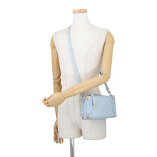 将图像加载到图库查看器中，LOUIS VUITTON side trunk Light Blue Grained Calf Leather Size PM
