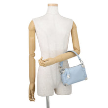 将图像加载到图库查看器中，LOUIS VUITTON side trunk Light Blue Grained Calf Leather Size PM
