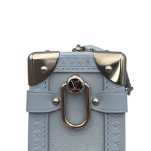 将图像加载到图库查看器中，LOUIS VUITTON side trunk Light Blue Grained Calf Leather Size PM

