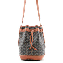 Load image into Gallery viewer, GOYARD Petit Flo Bucket Bag Black/TanPEFLOTPMLTY01CL03P PVC Leather
