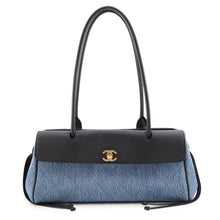 将图像加载到图库查看器中，CHANEL Small shopping bag Blue/BlackAS6288-B25091-UB371 Denim Leather
