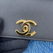 将图像加载到图库查看器中，CHANEL Small shopping bag Blue/BlackAS6288-B25091-UB371 Denim Leather
