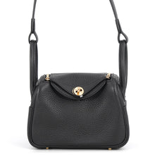 Load image into Gallery viewer, HERMES Lindy Black Taurillon Clemence Size Mini
