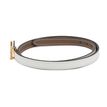 将图像加载到图库查看器中，HERMES Mini Constance Reversible H-Belt Size 65 Etoupe/White Epsom Swift Leather
