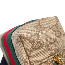Load image into Gallery viewer, GUCCI Small cosmetic case with web stripe Beige/Green/Red876049 GG Canvas
