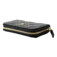 将图像加载到图库查看器中，CHANEL Classic zip coin purse BlackAP0216 Caviar Leather
