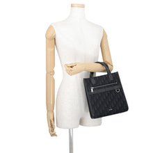 将图像加载到图库查看器中，Dior Oblique Jacquard Safari North-South 2-Way Shoulder Bag Black1ESPO311YKY_H03E Canvas Leather
