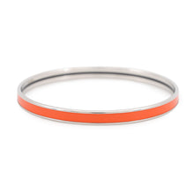 将图像加载到图库查看器中，HERMES Uni Enamel Bangle Orange Fruit Gold Plated Enamel
