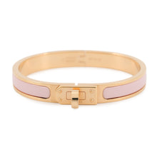 将图像加载到图库查看器中，HERMES Mini Clic Kelly Bracelet Size PM Rose Kander Gold Plated Enamel
