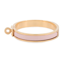 将图像加载到图库查看器中，HERMES Mini Clic Kelly Bracelet Size PM Rose Kander Gold Plated Enamel
