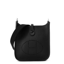 Load image into Gallery viewer, HERMES Evelyne Long Amazon Black Taurillon Clemence Size TPM
